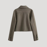 Giacca Utility Cropped in Misto Lana – Stile Urban Casual