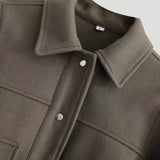 Giacca Utility Cropped in Misto Lana – Stile Urban Casual