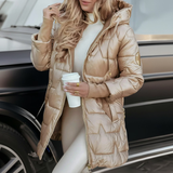 Aurora™ | Elegante cappotto invernale con cappuccio e imbottitura