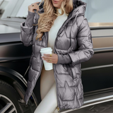 Aurora™ | Elegante cappotto invernale con cappuccio e imbottitura